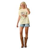 Thumbnail 3 of Ariat Women's Rodeo Star Boyfriend T-Shirt - Pear Sorbet