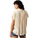 Thumbnail 2 of Ariat Women's Badlands Western Shirt - Turtledove Ranchscape