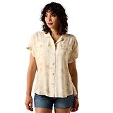 Thumbnail 1 of Ariat Women's Badlands Western Shirt - Turtledove Ranchscape