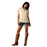 Thumbnail 3 of Ariat Women's Badlands Western Shirt - Turtledove Ranchscape