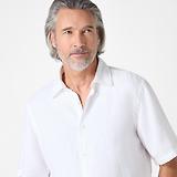 Thumbnail 5 of Oliver Sweeney Men's Somerton Short Sleeved Linen Shirt - White