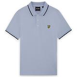Thumbnail 1 of Lyle & Scott Men's Tipped Polo Shirt - Bubble Blue/Jet Black