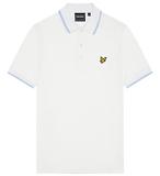 Thumbnail 5 of Lyle & Scott Men's Tipped Polo Shirt - White/ Light Blue