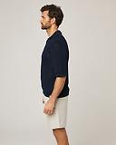 Thumbnail 5 of Peregrine Men's Island Crochet Polo Shirt - Navy