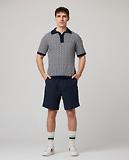 Thumbnail 2 of Peregrine Men's Island Crochet Button Polo Shirt - Navy