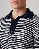 Thumbnail 6 of Peregrine Men's Island Crochet Button Polo Shirt - Navy