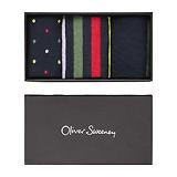 Thumbnail 1 of Oliver Sweeney Men's Sunhill 3 Pack Socks Box Set - Stripe/Spots