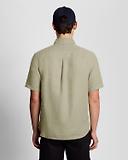 Thumbnail 5 of Lyle & Scott Men's Short Sleeve Linen Shirt - Seagrass