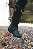 Thumbnail 6 of Holland Cooper Women's Sherpa Lined Regency Wellingtons - Matte Black