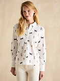 Thumbnail 2 of Joules Women's Eleanor Tomlinson Jersey Shirt - Cream Dogs