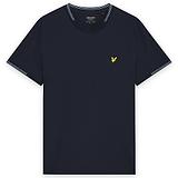 Thumbnail 1 of Lyle & Scott Men's Fine Tipped T-Shirt - Dark Navy/Chalk Blue