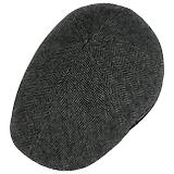 Thumbnail 2 of Stetson Texas Wool Herringbone Flat Cap Hat - Dark Grey