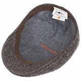 Thumbnail 3 of Stetson Texas Wool Herringbone Flat Cap Hat - Anthracite Melange