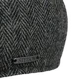 Thumbnail 4 of Stetson Texas Wool Herringbone Flat Cap Hat - Dark Grey