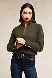 Thumbnail 2 of Holland Cooper Women's Tori Quarter Zip Knit - Forest Green