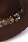 Thumbnail 8 of Holland Cooper Trilby Hat Iridescent Feather Band - Chocolate