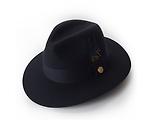 Thumbnail 1 of Holland Cooper Trilby Hat Spot Feather - Ink Navy