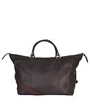 Thumbnail 1 of Barbour Leather Medium Travel Explorer Bag - Chocolate