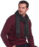 Thumbnail 2 of Barbour Plain Lambswool Scarf - Charcoal/Grey
