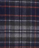 Thumbnail 5 of Barbour New Check Tartan Scarf - Lambswool & Cashmere Mix - Navy/Dark Ginger