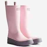 Thumbnail 3 of Hunter Women's Play Tall Wellington Boots - Parfait Pink/Purple Top