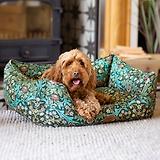 Thumbnail 2 of William Morris Square Dog Bed - Blackthorn Print