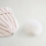 Thumbnail 5 of Woolrich Women's Cashmere Pom-Pom Beanie - Milky Cream