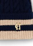Thumbnail 2 of Holland Cooper Zoe Beanie Bobble Hat - Ink Navy Stripe