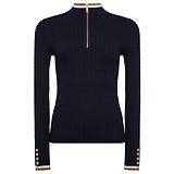 Thumbnail 1 of Holland Cooper Women's Zoe Quarter Zip Knit - Ink Navy