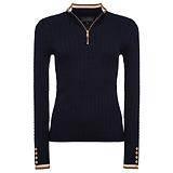 Thumbnail 7 of Holland Cooper Women's Zoe Quarter Zip Knit - Ink Navy
