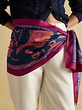 Thumbnail 7 of Joules Women's Windsor Long Silk Scarf - Navy