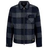 Thumbnail 1 of Barbour International Men's Hailwood Tartan Fleece Overshirt - Navy