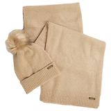 Thumbnail 1 of Barbour International Women's Sparkle Beanie & Scarf Gift Set - Oat