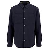 Thumbnail 1 of Barbour Men's Marlow Tailored Wool Blend Overshirt - Navy Marl