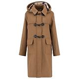 Thumbnail 1 of Barbour Women's Melody Wool Duffle Coat - Camel/Hessian Tartan