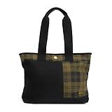 Thumbnail 1 of Barbour Women's Mya Patchwork Tote Bag - Black/Olive Check