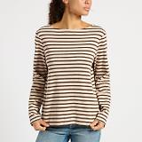 Thumbnail 2 of Joules Women's Harbour Long Sleeve Top - Neutral Stripe