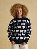 Thumbnail 2 of Joules Women's Très Sheep Intarsia Knitted Jumper - Navy