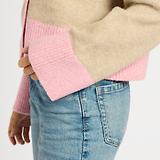 Thumbnail 4 of Joules Women's Nora Knitted Cardigan - Oat/Pink