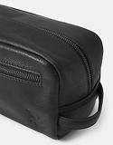 Thumbnail 3 of Lyle & Scott Leather Wash Bag - Jet Black