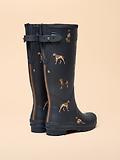 Thumbnail 3 of Joules Women's Adjustable Tall Printed Wellies - Navy Dog