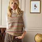 Thumbnail 2 of Joules Women's Woodland Crew Neck Intarsia Knitted Vest - Oatmeal