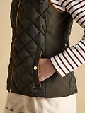 Thumbnail 4 of Joules Women's Braemar Luxe Showerproof Diamond Quilted Gilet - Green