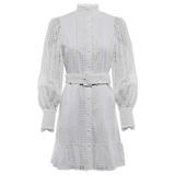 Thumbnail 1 of Holland Cooper Women's Collarless Broderie Mini Dress - White