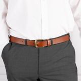 Thumbnail 3 of Dents Men’s Heritage Lined Full-Grain Leather Belt with Antique Brass Buckle - Tan