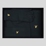 Thumbnail 2 of Lyle & Scott Men's Checked Scarf And Beanie Gift Set - Argyle Teal