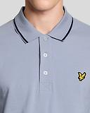Thumbnail 4 of Lyle & Scott Men's Tipped Polo Shirt - Bubble Blue/Jet Black