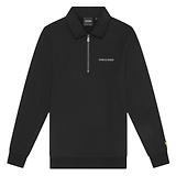 Thumbnail 5 of Lyle & Scott Men's Embroidered Collared 1/4 Zip Jumper - Jet Black/ White
