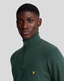 Thumbnail 4 of Lyle & Scott Men's Cotton Merino 1/4 Zip Jumper - Argyle Teal