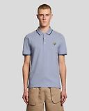 Thumbnail 2 of Lyle & Scott Men's Tipped Polo Shirt - Bubble Blue/Jet Black